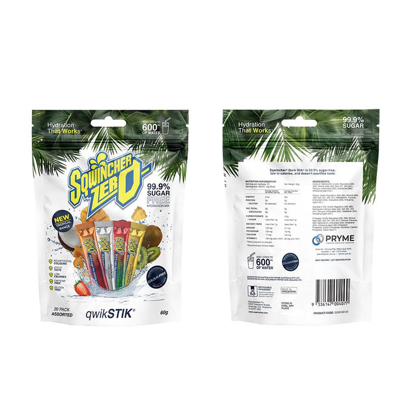 Load image into Gallery viewer, Sqwincher Zero Qwik Stiks, Tropical Assorted: Pack/20
