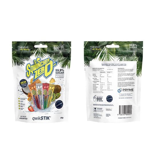 Sqwincher Zero Qwik Stiks, Tropical Assorted: Pack/20