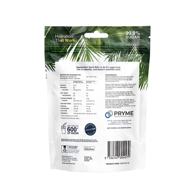 Load image into Gallery viewer, Sqwincher Zero Qwik Stiks, Tropical Assorted: Pack/20
