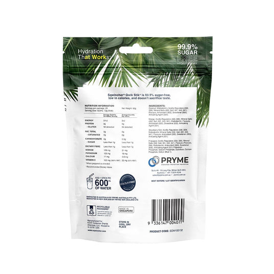 Sqwincher Zero Qwik Stiks, Tropical Assorted: Pack/20