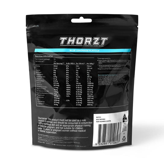 Thorzt Solo Shot Sachet, Blue Lemonade: Pack/50