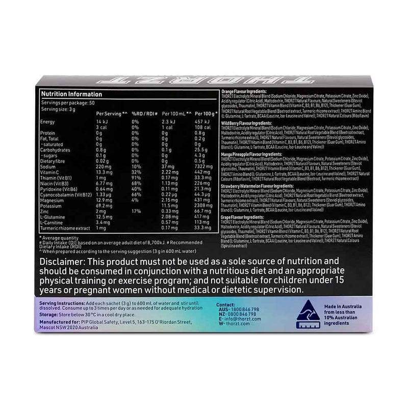 Load image into Gallery viewer, Thorzt 99% Sugar Free Hydration Shot Powders: 5 Mixed Flavours
