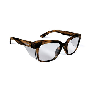 Bolle STKS 410 Safety Glasses: Brown Tortoise/Clear Lens image