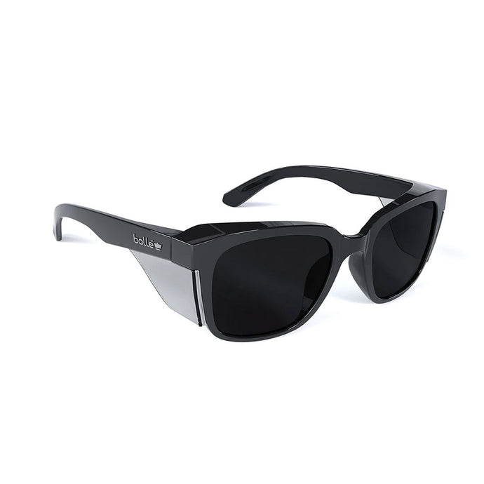 Bolle STKS 410 Safety Glasses: Black/Smoke Lens