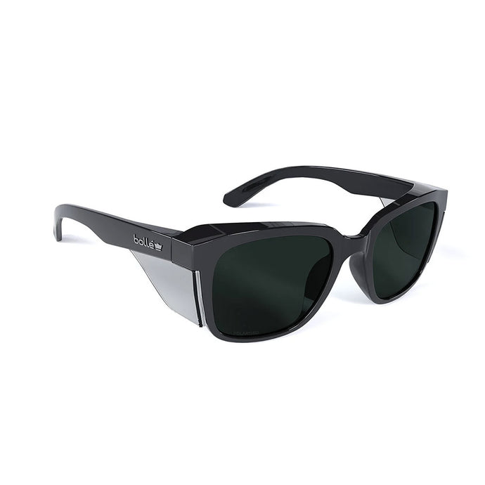 Bolle STKS 410 Safety Glasses: Black/Smoke Polarised