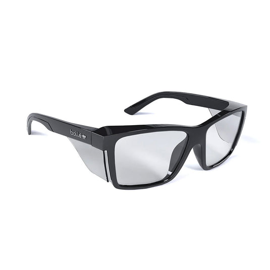 Bolle STKS 420 Safety Glasses: Black/Clear Lens