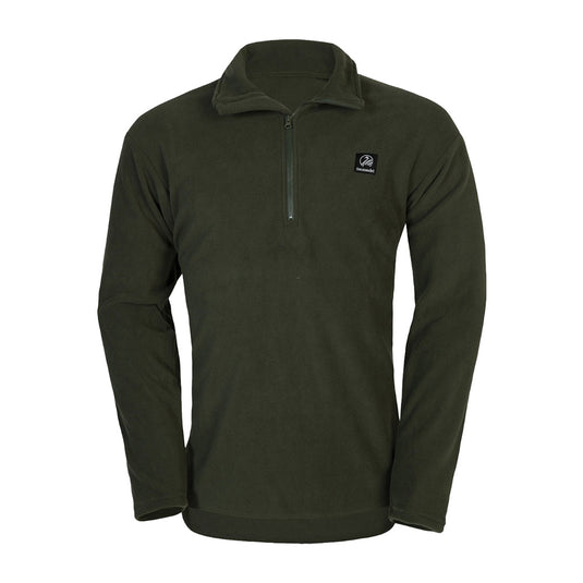 Swanndri Ultimate 5 Piece Fleece Pack, Black/Olive, includes a singlet, tee, 1/2 zip pullover, pants, and beanie, designed for warmth and comfort, perfect for winter workwear essentials.