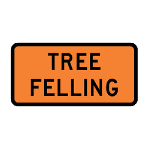 Tree Felling Reflective Road Sign 900 x 450 Aluminium image