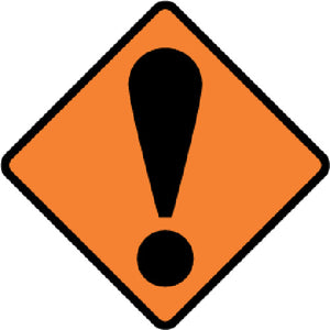 Hazard Warning Diamond Road Sign 750 x 750 Aluminium image