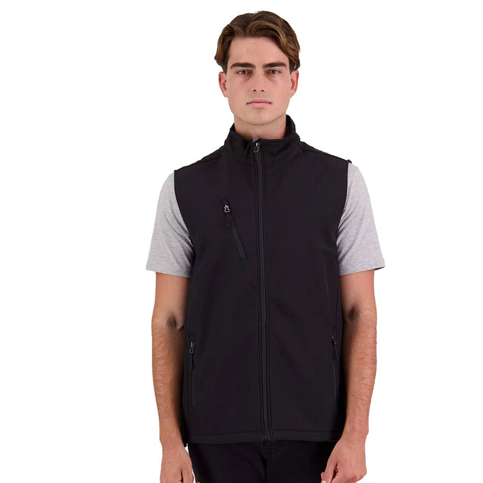 PRO2 Mens Softshell Vest, Black