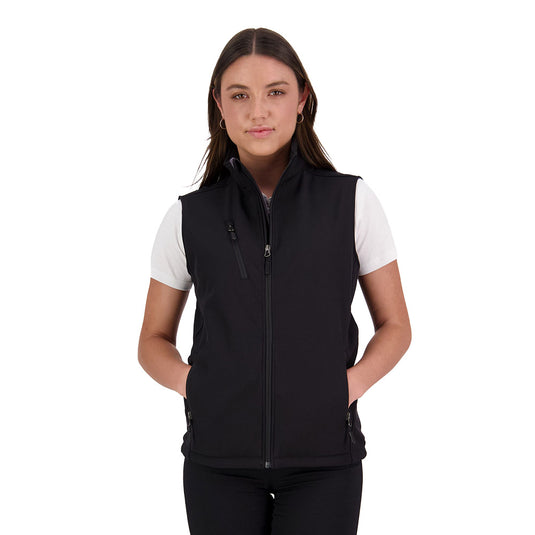 PRO2 Womens Softshell Vest, Black