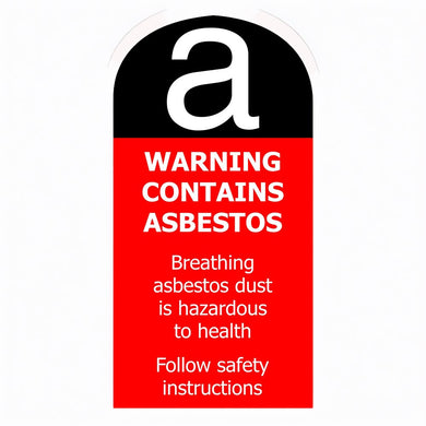 'Warning Contains Asbestos' Self Adhesive: 125 x 245mm