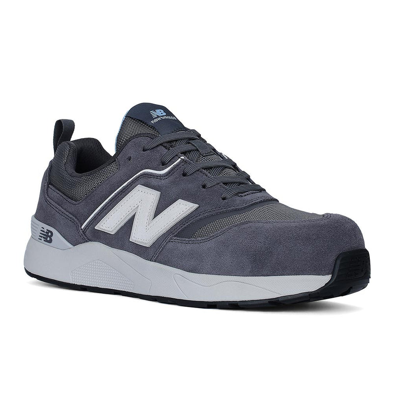 Load image into Gallery viewer, New Balance Elite Lite Womens Safety Shoe, Magnet/Whispy Blue, features a sleek design with a protective composite toe, cushioned midsole, and slip-resistant outsole, perfect for safety and style in industrial settings.
