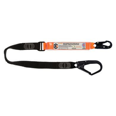 LINQ Elite Single Elasticated Lanyard, Scaffold Hook: 1.85m
