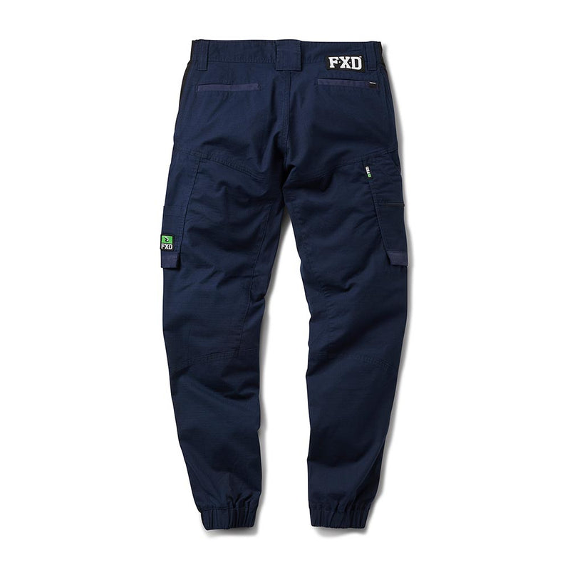 Load image into Gallery viewer, FXD WP-8W Women’s Cuffed Stretch Ripstop Work Pants showcase elasticized ankle cuffs, back and cargo pockets, and subtle stitching, designed for optimal fit with flex hip panels for enhanced movement.
