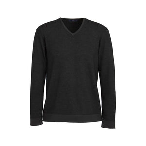 Biz Mens Origin Merino Pullover, Black/Charcoal image