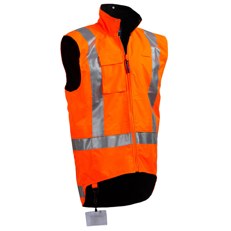 Load image into Gallery viewer, Active StormPlus TTMC-W17 Fleece Lined Vest, featuring high-visibility workwear design with a reflective surface and fleece lining, ideal for staying dry in wet conditions.

