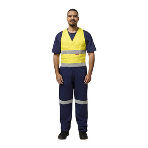 Hard Yakka Easy Action Hi Vis Cotton Bib Overall image