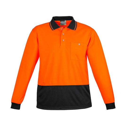 Syzmik Hi Vis Spliced L/S Polo Shirt