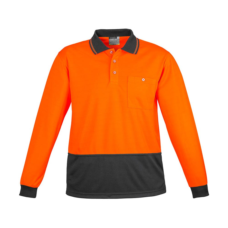 Load image into Gallery viewer, Syzmik Hi Vis Spliced L/S Polo Shirt
