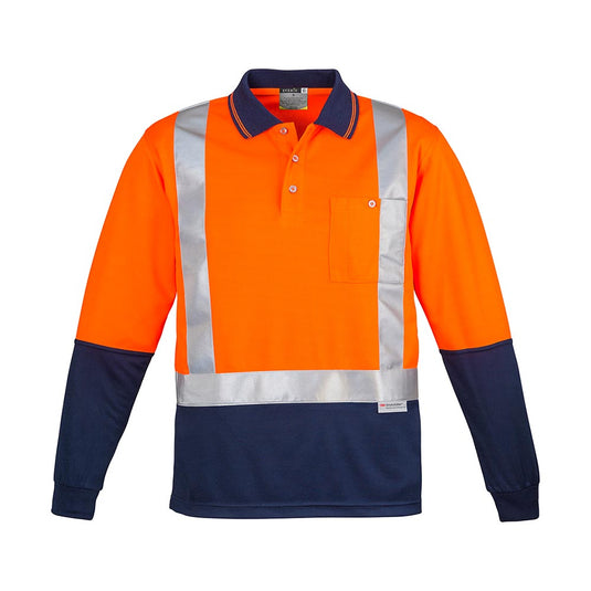 Syzmik Hi Vis Spliced Taped Long Sleeve Polo Shirt