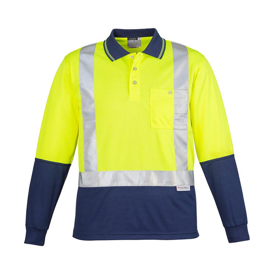 Syzmik Hi Vis Spliced Taped Long Sleeve Polo Shirt