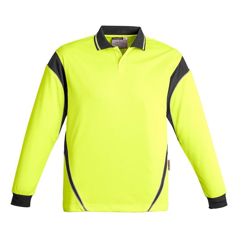 Load image into Gallery viewer, Syzmik Hi Vis Aztec L/S Polo Shirt
