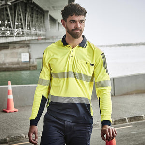 Syzmik Hi Vis Flux Segmented Tape Long Sleeve Polo image