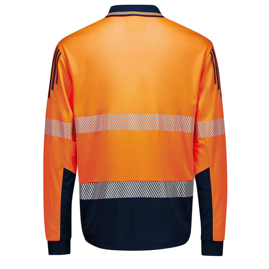 Syzmik Hi Vis Flux Segmented Tape Long Sleeve Polo