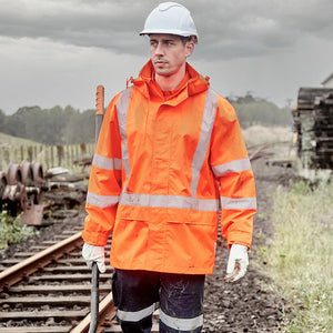 Syzmik TTMC-W23 Hi Vis X Back Ultralite Waterproof Jacket, Orange image