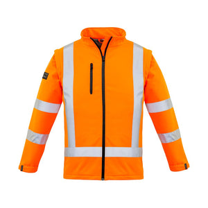 Syzmik Womens Hi Vis X Back 2-in-1 Softshell Jacket, Orange image