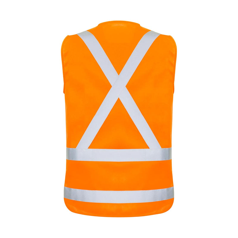 Load image into Gallery viewer, Syzmik TTMC-W23 Zip X-Back Orange Vest
