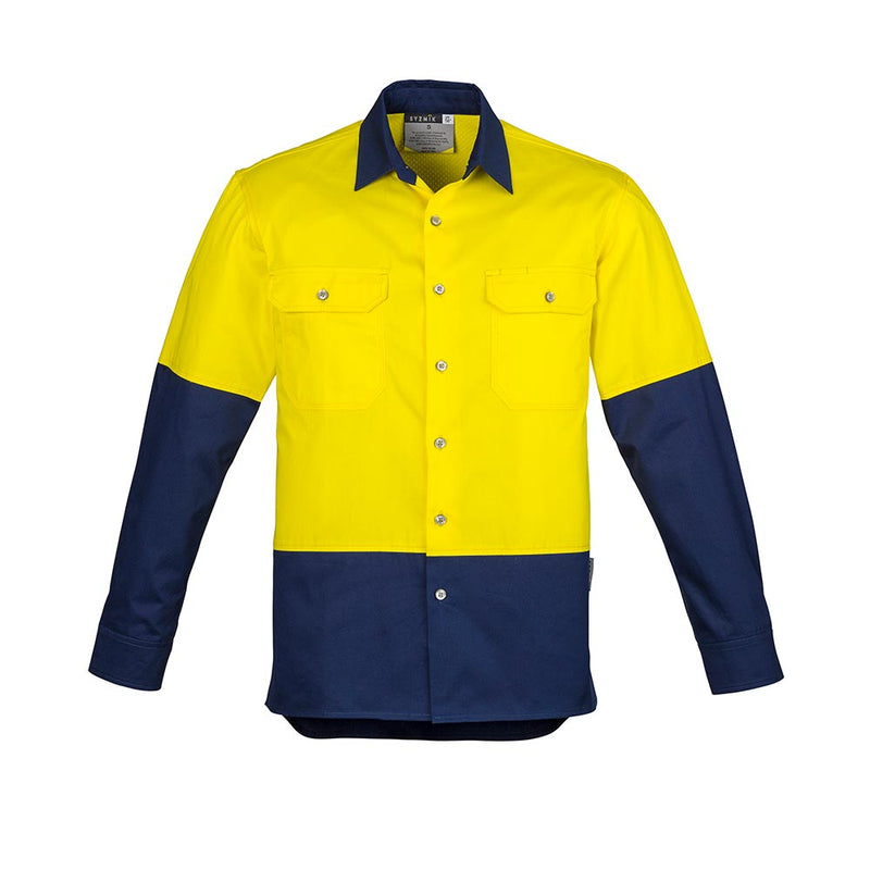 Load image into Gallery viewer, Syzmik Hi Vis Spliced Industrial Long Sleeve Shirt
