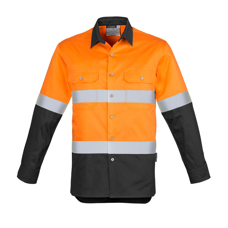 Load image into Gallery viewer, Syzmik Hi Vis Taped Long Sleeve Work Shirt
