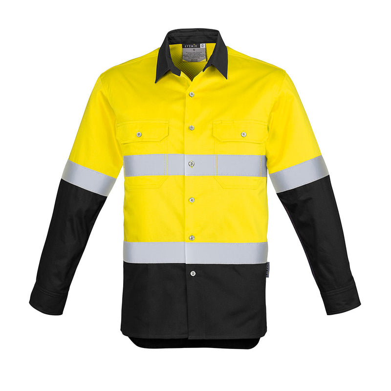 Load image into Gallery viewer, Syzmik Hi Vis Taped Long Sleeve Work Shirt
