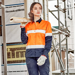 Syzmik Womens Hi Vis Industrial Work Shirt image