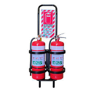 Portable 9kg Double Extinguisher Trolley image