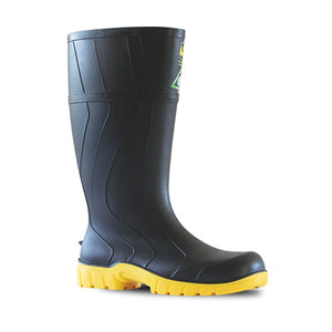 Bata Safemate Gumboots, Black/Yellow image