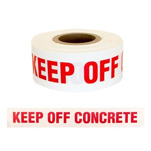 Keep Off Concrete Warning Tape, Red/White: 250m image