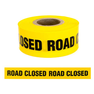 Road Closed Warning Tape, Black/Yellow: 250m image