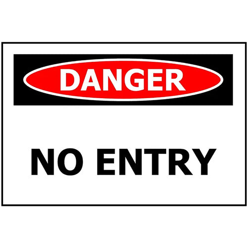 Danger No Entry Sign: 340 x 240 ACM