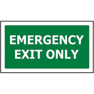 Emergency Exit Only Sign 450 x 200 ACM image