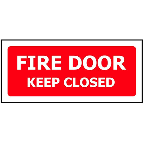 Fire Door Keep Closed Sign: 450 x 200 ACM