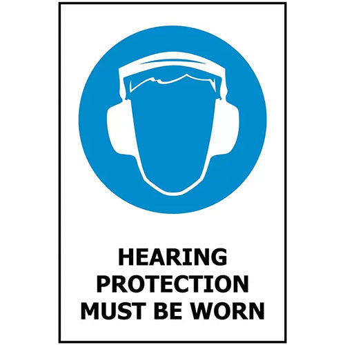 Hearing Protection Must Be Worn Sign: 240 x 340 ACM