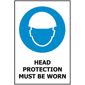 Head Protection Must Be Worn Sign 240 x 340 ACM image