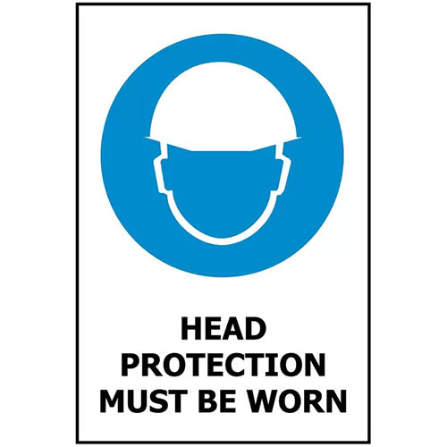 Head Protection Must Be Worn Sign 240 x 340 ACM