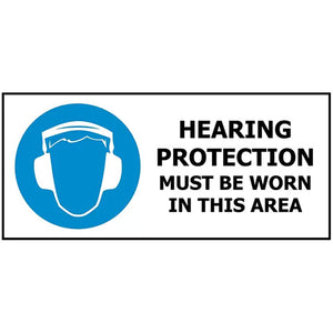 Hearing Protection Must Be Worn Sign 450 x 200 ACM image