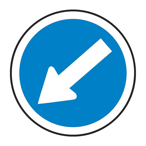 White Arrow Reflective Sign 600mm ACM