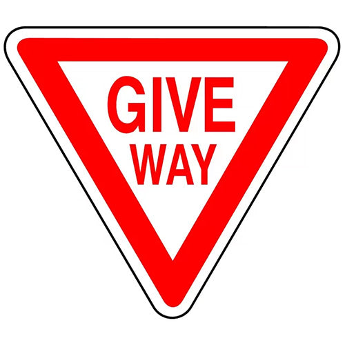 Give Way Reflective Sign 1200mm Aluminium – Active Safety