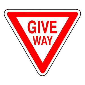 Give Way Reflective Sign 750mm Aluminium image